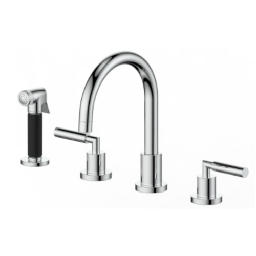 Chrome Side Sprayer Sink Mixer Kitchen Faucet